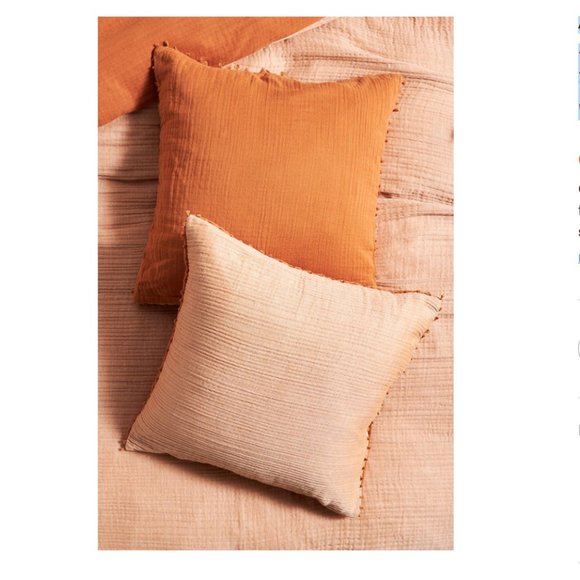 Anthropologie Other - SET OF 2 ANTHROPOLOGIE Reversible Airy Gauze Euro Sham *pillow not included*